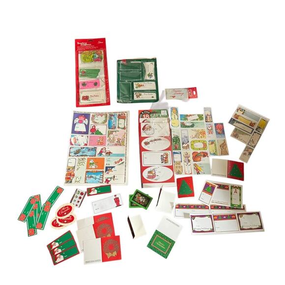 Christmas Holiday Gift Tags VTG (mostly) 100+ Present Labels Santa Xmas READ - Picture 2 of 9